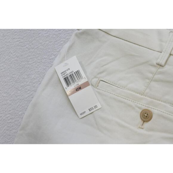 Izod Saltwater Relaxed Khaki Chino Shorts Stretch Flat 10" INS Mens Sz 42 NWT - Picture 7 of 8